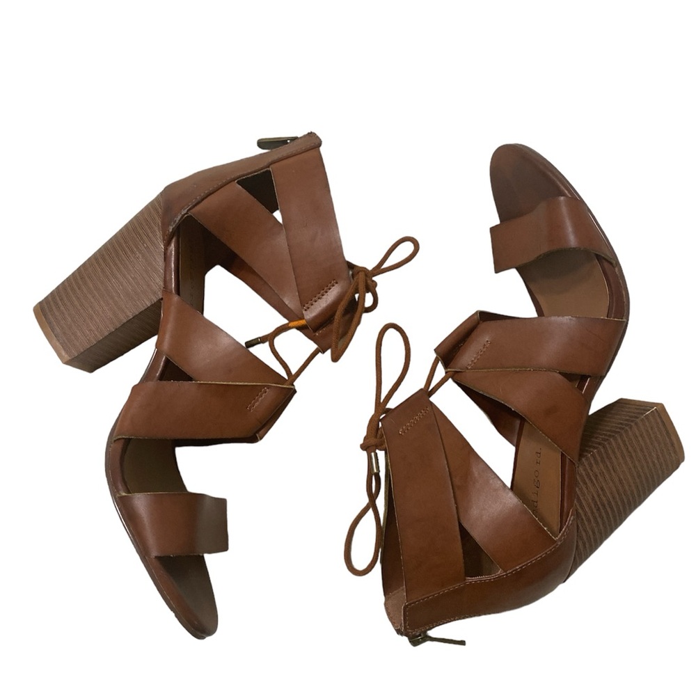 Indigo Rd brown box heel pumps